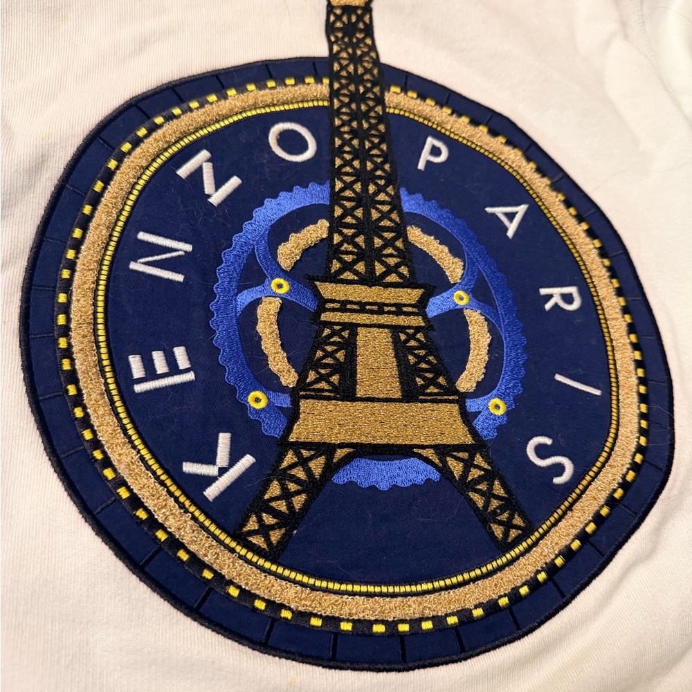 Kenzo Light blue Crewneck with Green Logo small